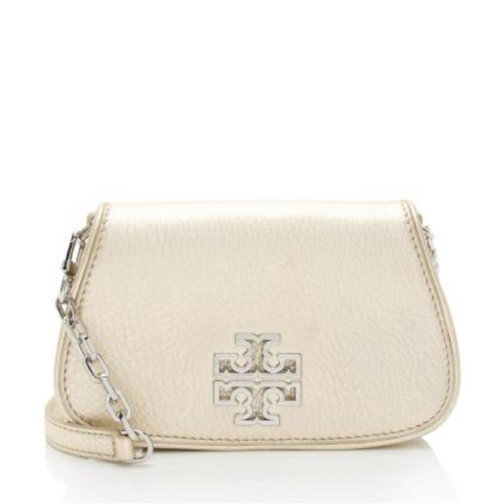 COPY - Tory Burch Metallic Leather Britten Mini Crossbody Bag